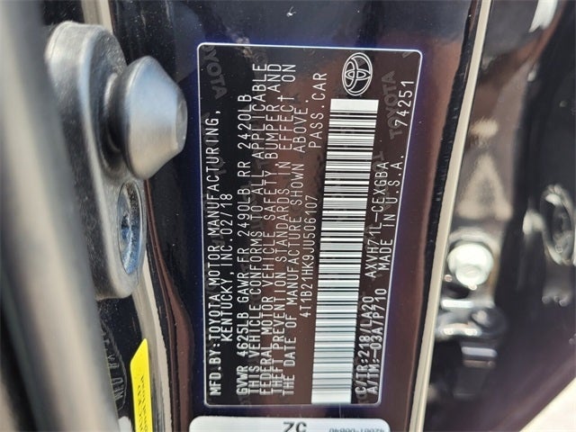2018 Toyota CAMRY HYBRID XLE